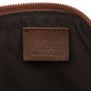 Gucci 07198 Beige Brown GG Boat Pochette