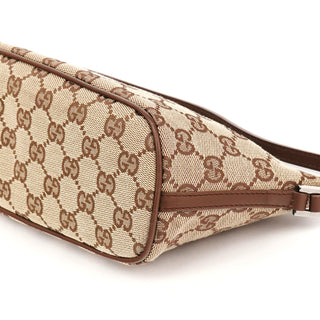 Gucci 07198 Beige Brown GG Boat Pochette
