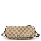 Gucci 07198 Beige Brown GG Boat Pochette