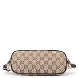 Gucci 07198 GG Boat Pochette in tela beige e marrone