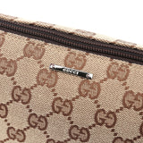 Gucci 07198 GG Boat Pochette in tela beige e marrone