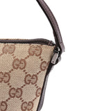 Gucci 07198 GG Boat Pochette in tela beige e marrone