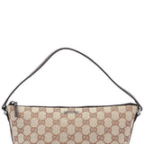 Gucci 07198 GG Boat Pochette in tela beige e marrone