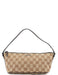 Gucci 07198 Beige Brown GG Boat Pochette