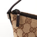 Gucci 07198 Beige Brown GG Boat Pochette