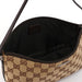 Gucci 07198 Beige Brown GG Boat Pochette