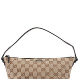 Gucci 07198 Beige Brown GG Boat Pochette
