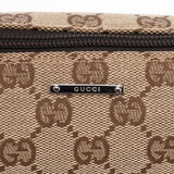 Gucci 07198 Beige Brown GG Boat Pochette