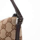 Gucci 07198 Beige Brown GG Boat Pochette