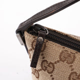 Gucci 07198 Beige Brown GG Boat Pochette