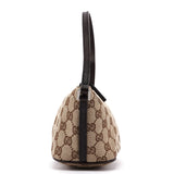 Gucci 07198 Beige Brown GG Boat Pochette