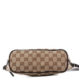 Gucci 07198 Beige Brown GG Boat Pochette