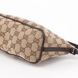 Gucci 07198 Beige Brown GG Boat Pochette