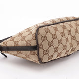 Gucci 07198 Beige Brown GG Boat Pochette