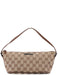 Gucci 07198 Beige Brown GG Boat Pochette