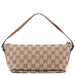 Gucci 07198 Beige Brown GG Boat Pochette