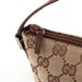 Gucci 07198 Beige Brown GG Boat Pochette