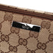 Gucci 07198 Beige Brown GG Boat Pochette