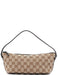 Gucci 07198 Beige Brown GG Boat Pochette