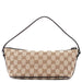 Gucci 07198 Beige Brown GG Boat Pochette