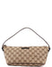 Gucci 07198 Beige Brown GG Boat Pochette