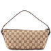 Gucci 07198 Beige Brown GG Boat Pochette