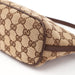 Gucci 07198 Beige Brown GG Boat Pochette