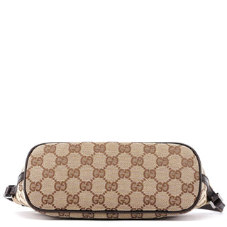 Gucci 07198 Beige Brown GG Boat Pochette