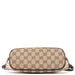 Gucci 07198 Beige Brown GG Boat Pochette