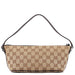 Gucci 07198 Beige Brown GG Boat Pochette