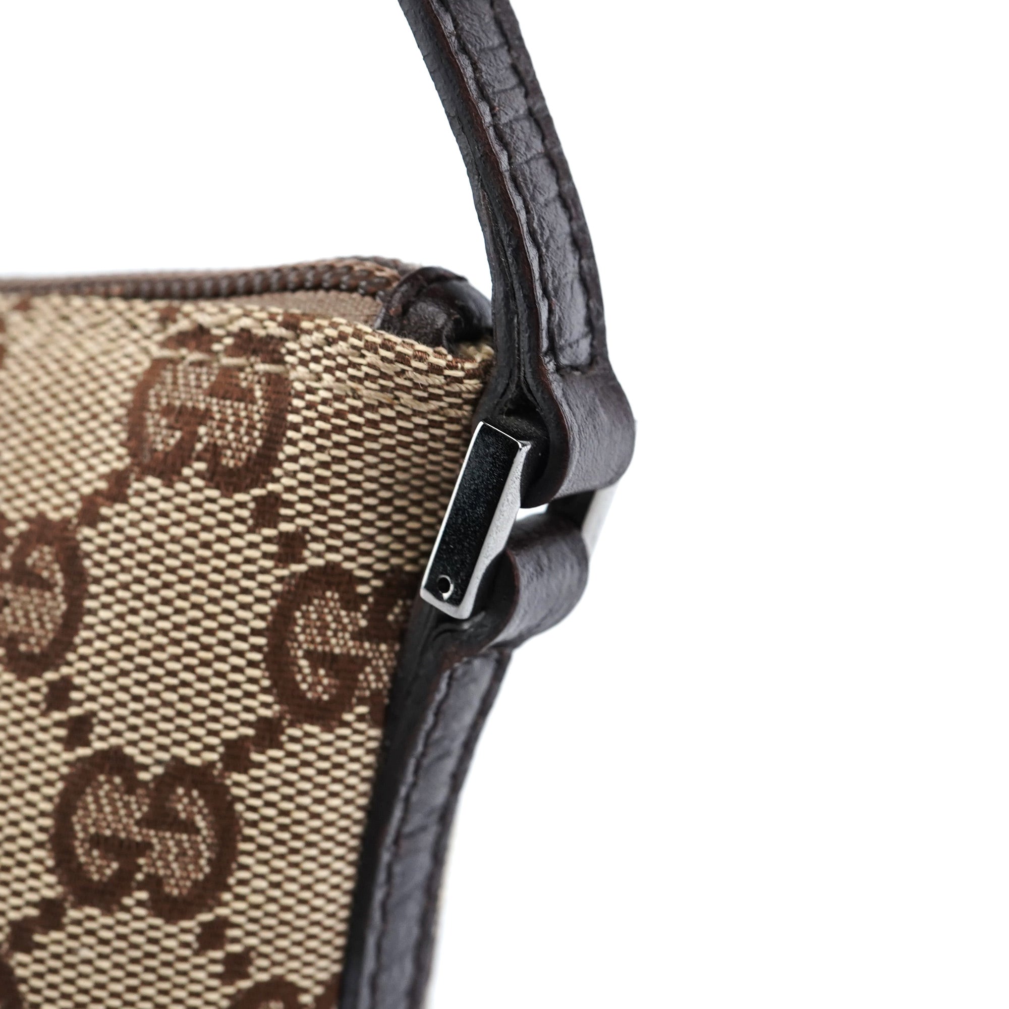 Gucci 07198 GG Boat Pochette en toile GG beige et marron
