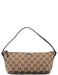 Gucci 07198 Beige Brown GG Boat Pochette