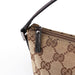 Gucci 07198 Beige Brown GG Boat Pochette