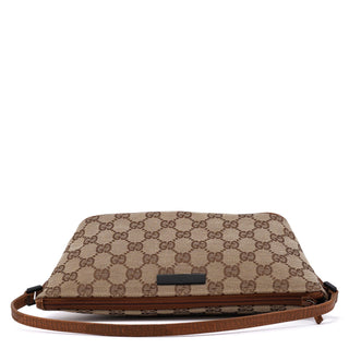 Gucci 07198 Beige Brown GG Boat Pochette