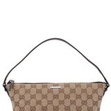 Gucci 07198 GG Boat Pochette in tela beige e marrone