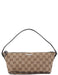 Gucci 07198 Beige Brown GG Boat Pochette