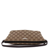 Gucci 07198 GG Boat Pochette in tela beige e marrone
