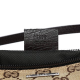 Gucci 07198 GG Boat Pochette in tela beige e marrone