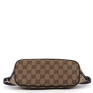 Gucci 07198 Beige Brown GG Boat Pochette