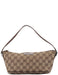 Gucci 07198 Beige Brown GG Boat Pochette