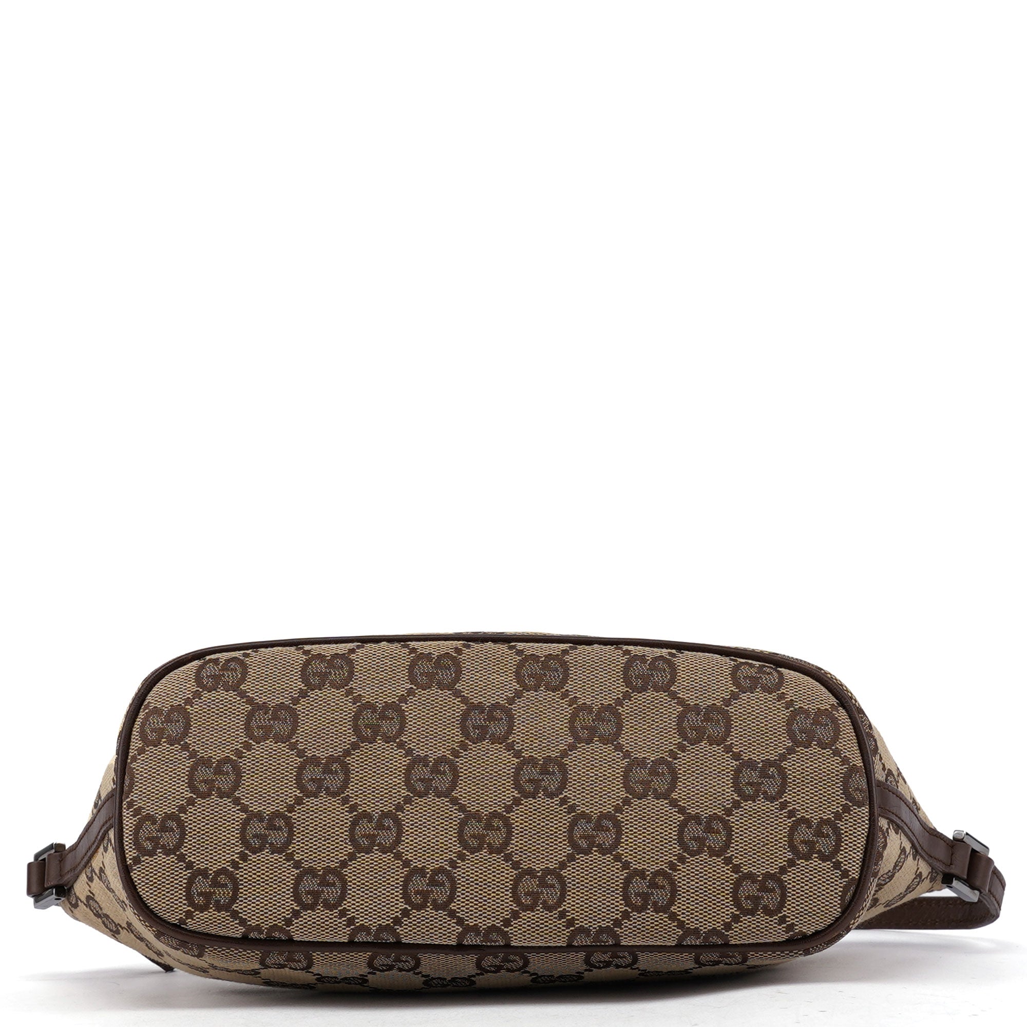 Gucci 07198 Beige Brown GG Boat Pochette