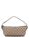 Gucci 07198 Beige Brown GG Boat Pochette