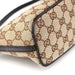 Gucci 07198 Beige Brown GG Boat Pochette