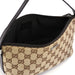 Gucci 07198 Beige Brown GG Boat Pochette