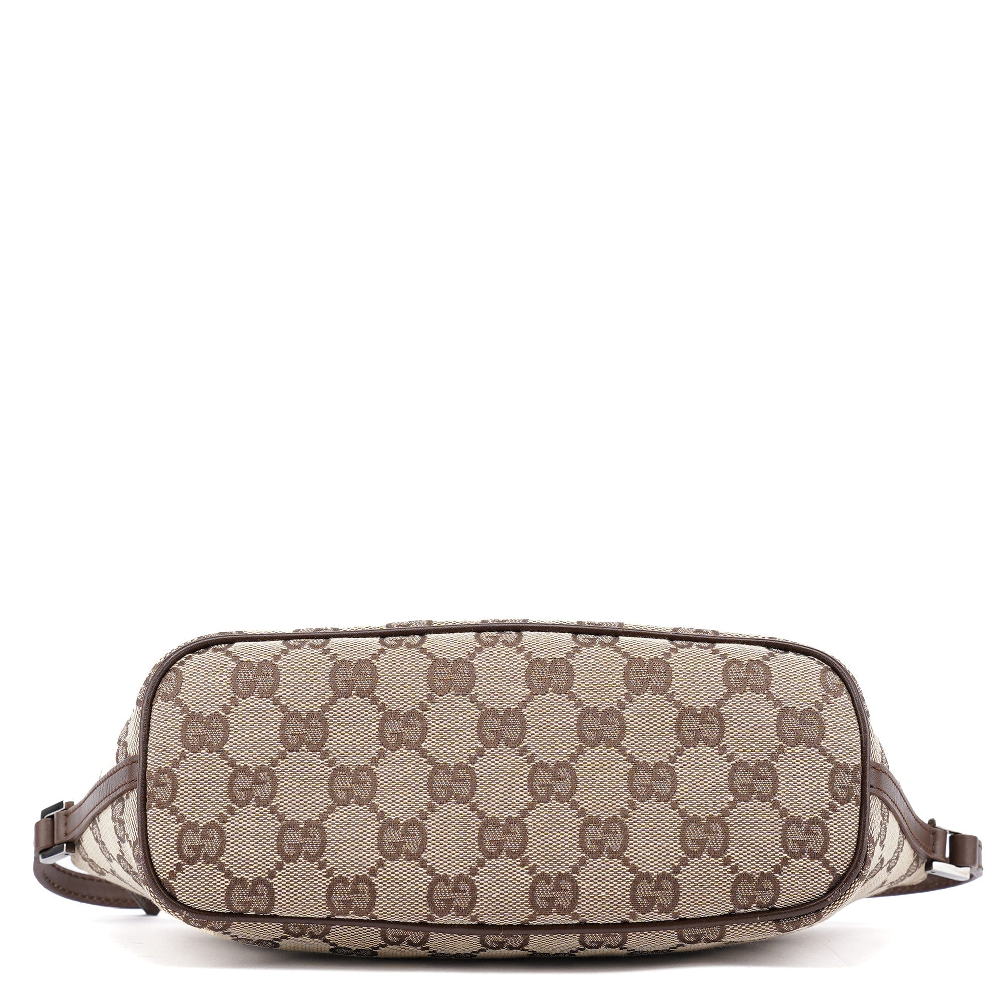 Gucci 07198 Beige Brown GG Boat Pochette