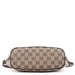 Gucci 07198 Beige Brown GG Boat Pochette