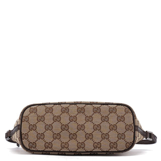 Gucci 07198 Beige Brown GG Boat Pochette