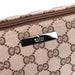 Gucci 07198 Beige Brown GG Boat Pochette