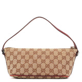 Gucci 07198 Beige Burgundy GG Boat Pochette