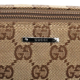 Gucci 07198 Beige Burgundy GG Boat Pochette